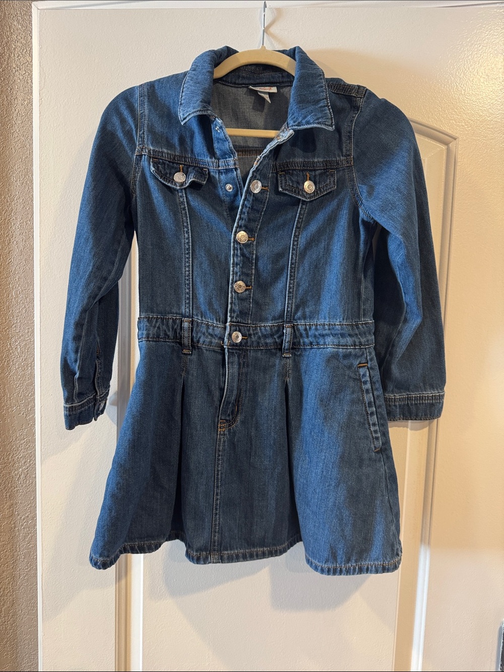 Cat & Jack Dark Blue Denim Jacket Dress